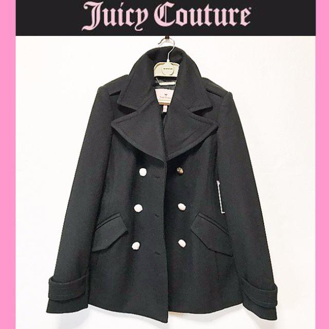 Juicy Couture(ジューシークチュール)の◆新品正規品/JUICY COUTUREジューシークチュール/Pコート黒 レディースのジャケット/アウター(ピーコート)の商品写真