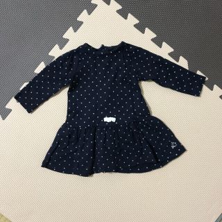 プチバトー(PETIT BATEAU)の 【R-M1212様専用】プチバトー ドットプリント長袖ワンピース(ワンピース)