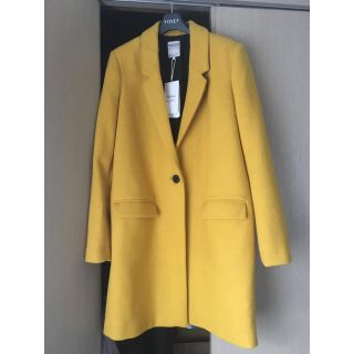 ザラ(ZARA)のZARA新品‼️ウールチェスターコート サイズM マスタード(チェスターコート)