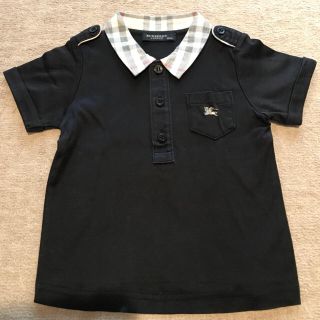 バーバリー(BURBERRY)のえままま様専用★美品！バーバリー 黒ポロシャツ 80センチ(Ｔシャツ)