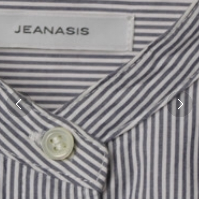 JEANASIS(ジーナシス)の【美品】ジーナシス ストライプワンピースシャツ レディースのトップス(シャツ/ブラウス(長袖/七分))の商品写真