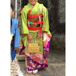 e.o.t.w様専用☆七五三 7歳 着物 フルセット 珍しい黄緑色のお着物です e.o.t.w様専用☆七五三 7歳 着物 フルセット 珍しい黄緑色のお着物です