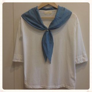 ダブルクローゼット(w closet)のw closet セーラートップス 白(Tシャツ(長袖/七分))