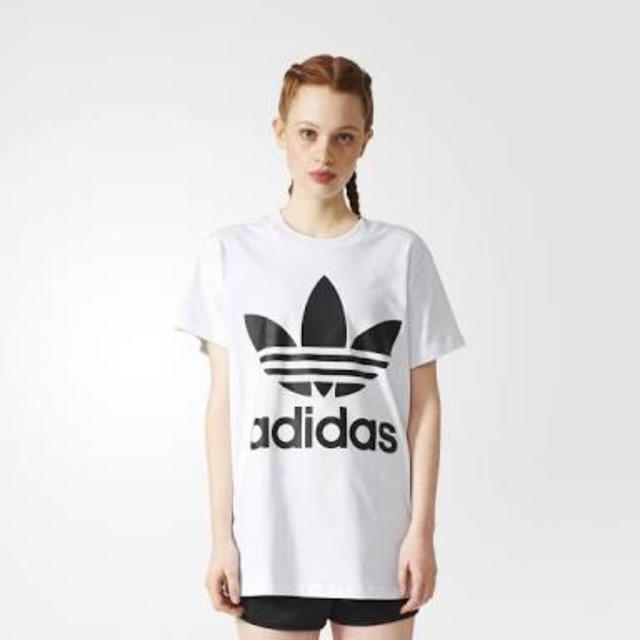 adidas(アディダス)のアディダス オリジナルス ビッグロゴ Tシャツ ホワイト レディースのトップス(Tシャツ(半袖/袖なし))の商品写真