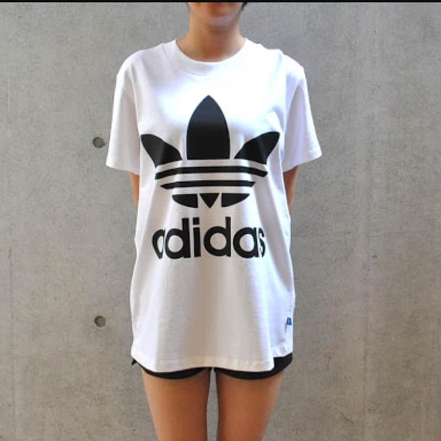 adidas(アディダス)のアディダス オリジナルス ビッグロゴ Tシャツ ホワイト レディースのトップス(Tシャツ(半袖/袖なし))の商品写真