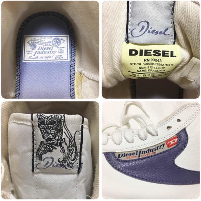 DIESEL(ディーゼル)の【初売り特価】新品　ディーゼル  ハイカットスニーカー　ドラゴン　23cm レディースの靴/シューズ(スニーカー)の商品写真