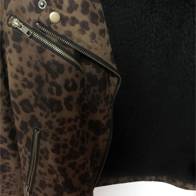 GYDA(ジェイダ)のレオパード柄ライダースジャケット レディースのジャケット/アウター(ライダースジャケット)の商品写真