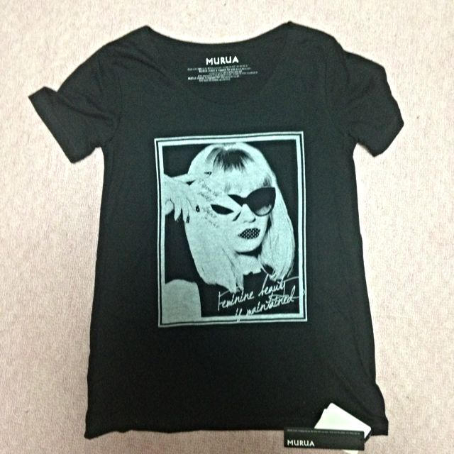 MURUA(ムルーア)のMURUA ブラック＆ホワイト トップス レディースのトップス(Tシャツ(半袖/袖なし))の商品写真