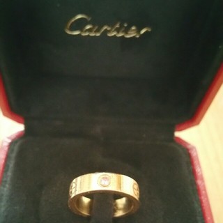 カルティエ(Cartier)のラブリング☆PGピンクサファイア(リング(指輪))