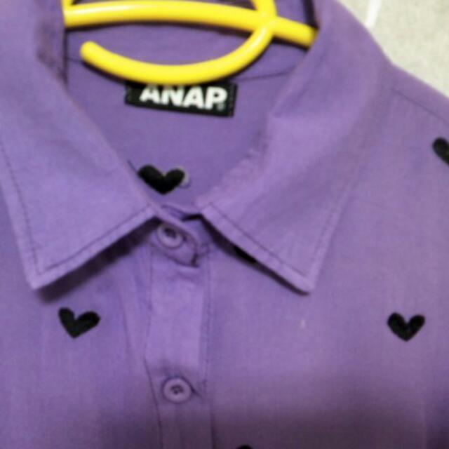 ANAP(アナップ)のANAP  ハート柄シャツ レディースのトップス(シャツ/ブラウス(長袖/七分))の商品写真