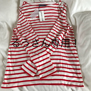 プチバトー(PETIT BATEAU)の新品未着用！ プチバトーボーダーカットソー(カットソー(長袖/七分))