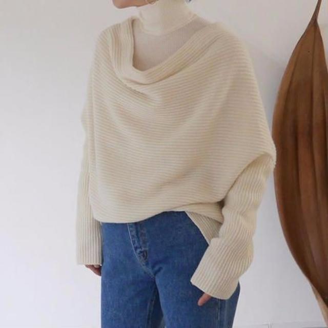 argue 今季完売 LAMBS WOOL ニット  ホワイト