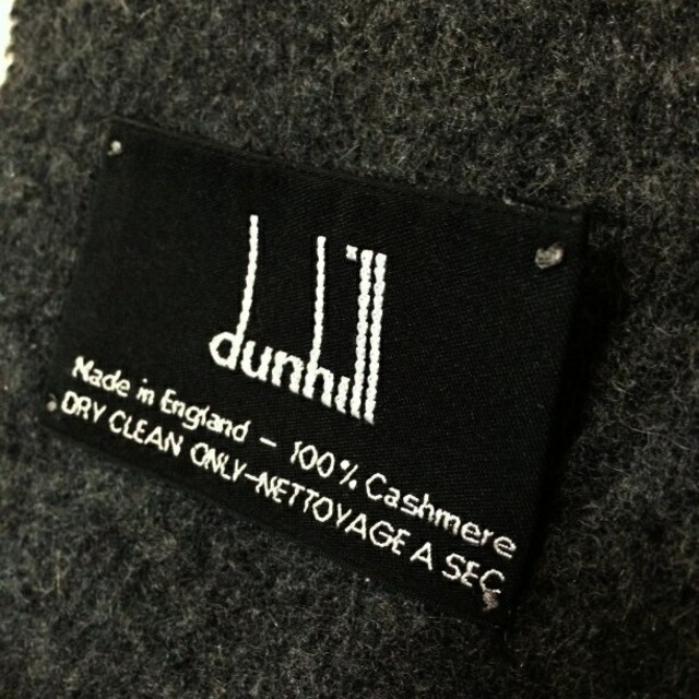 ダンヒル カシミヤ 100%マフラー グレー dunhill