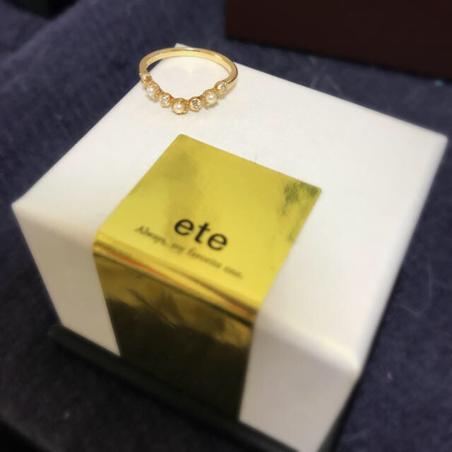 ete(エテ)のete ♡ エテ ピンキーリング パール ダイヤモンド レディースのアクセサリー(リング(指輪))の商品写真