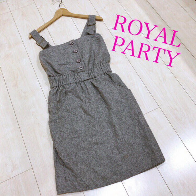 ROYAL PARTY(ロイヤルパーティー)のROYAL PARTY ウール ワンピース ベアワンピース レディースのワンピース(ひざ丈ワンピース)の商品写真