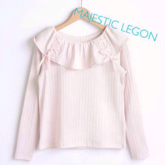 MAJESTIC LEGON(マジェスティックレゴン)の新品 ¥3456 MAJESTIC LEGON マジェ オフショル トップス レディースのトップス(カットソー(長袖/七分))の商品写真