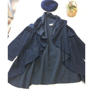 ネストローブ(nest Robe)の【新品】ネストローブリネンウール羽織り(ボレロ)