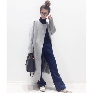 アパルトモンドゥーズィエムクラス(L'Appartement DEUXIEME CLASSE)の🔸アパルトモン Oversized LAMB Coat 🔸ライトグレー🔸(ロングコート)