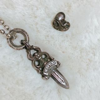 クロムハーツ(Chrome Hearts)のクロムハーツ♡ダガーチャーム&ハートピアス(ネックレス)