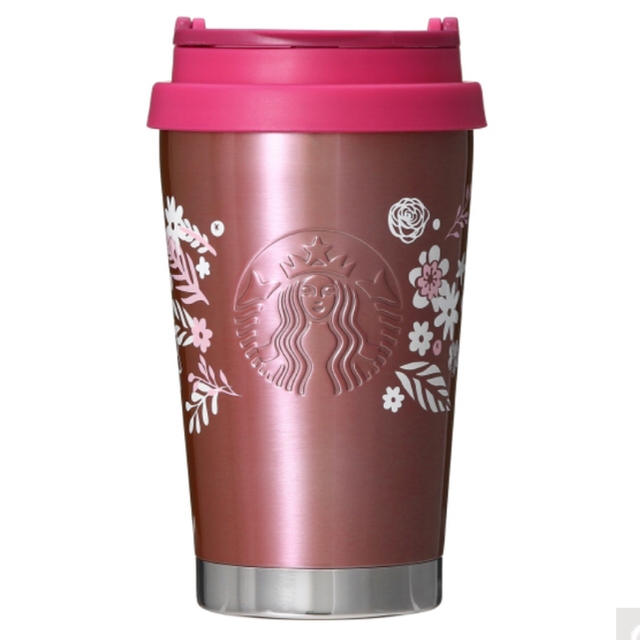 Starbucks Coffee(スターバックスコーヒー)の【新品】STARBACKSステンレスタンブラー❤︎フラワーピンク インテリア/住まい/日用品のキッチン/食器(タンブラー)の商品写真