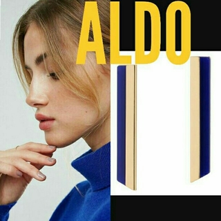アルド(ALDO)の日本未発売　アメリカ　ALDO ブルーゴールド　ストレートピアス　キャッチ(ピアス)