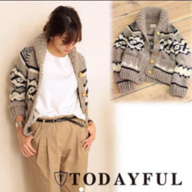 TODAYFUL(トゥデイフル)のTODAYFUL トゥデイフル カウチンニット カーディガン 美品 レディースのトップス(ニット/セーター)の商品写真