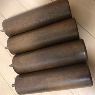 ムジルシリョウヒン(MUJI (無印良品))の無印 ベッド用脚 ダークブラウン(kurio様専用)(脚付きマットレスベッド)