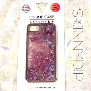 スキニーディップ(SKINNYDIP)の新品★スキニーディップ★フラミンゴ グリッターiPhoneケース(iPhoneケース)