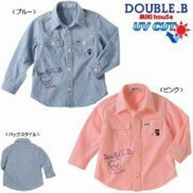 DOUBLE.B(ダブルビー)の専用☆新品未使用☆ダブルビー シャツ 100 キッズ/ベビー/マタニティのキッズ服男の子用(90cm~)(その他)の商品写真