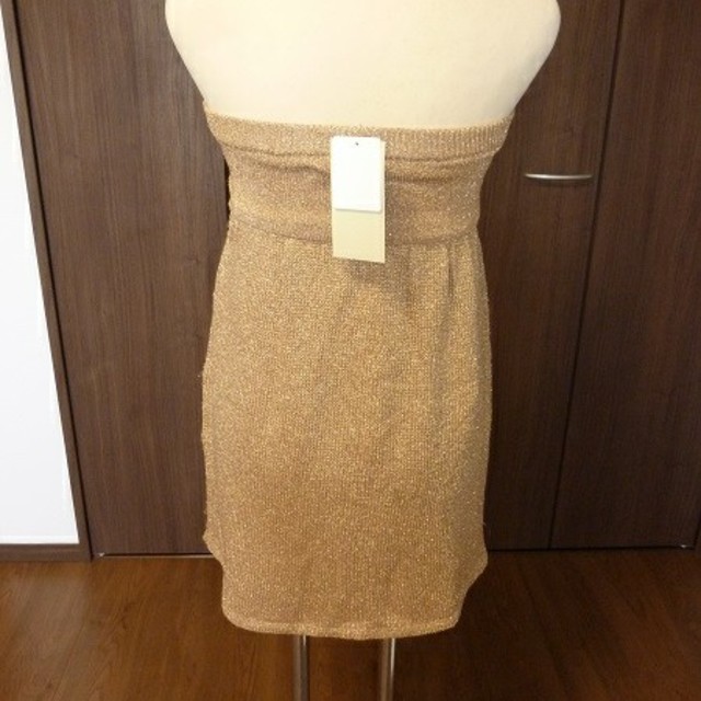 ☆新品☆ rich リッチ 熱さ ゴールドラメ ニット ベア チュニック