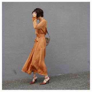 Ameri VINTAGE - Ameri CACHE COEUR SATIN DRESSの通販 by