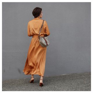 Ameri VINTAGE - Ameri CACHE COEUR SATIN DRESSの通販 by m's|アメリ