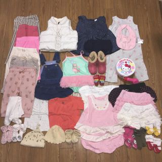 ザラキッズ(ZARA KIDS)のりんこ様専用♡34点女の子 80 ZARA girl/H&M/GAP/プチバトー(ロンパース)