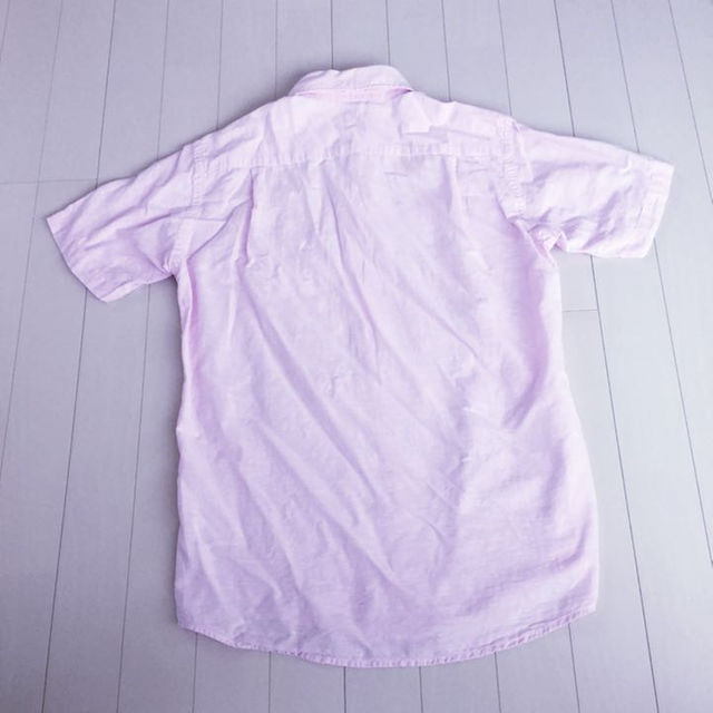 UNIQLO(ユニクロ)のUNIQLO ユニクロ LINEN BLEND シャツ ピンク メンズのトップス(シャツ)の商品写真