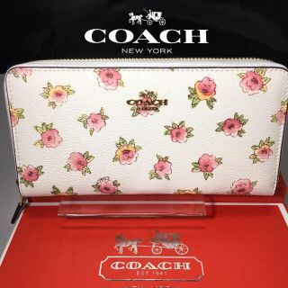 コーチ(COACH)の限定セール❣️新品コーチ長財布F12157 フラワーコーテッドラウンドファスナー(財布)