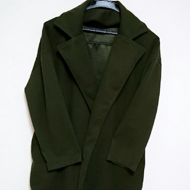 濃いグリーンチェスターコート レディースのジャケット/アウター(チェスターコート)の商品写真