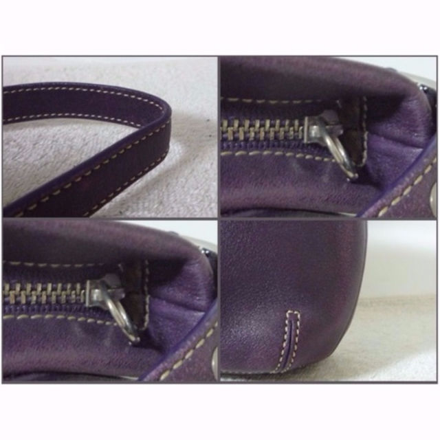 COACH(コーチ)のコーチ　COACH　レザー　パープル　紫　ミニ　肩掛けショルダーバッグ レディースのバッグ(ショルダーバッグ)の商品写真