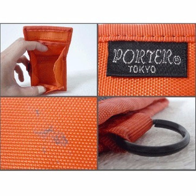 PORTER(ポーター)のポーター　PORTER　ナイロン　オレンジ　小銭入れ　コインケース レディースのファッション小物(コインケース)の商品写真