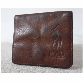 ポロラルフローレン(POLO RALPH LAUREN)のPOLO　ポロ・ラルフローレン　ブラウン　茶　レザー　小銭入れ　コインケース(コインケース/小銭入れ)