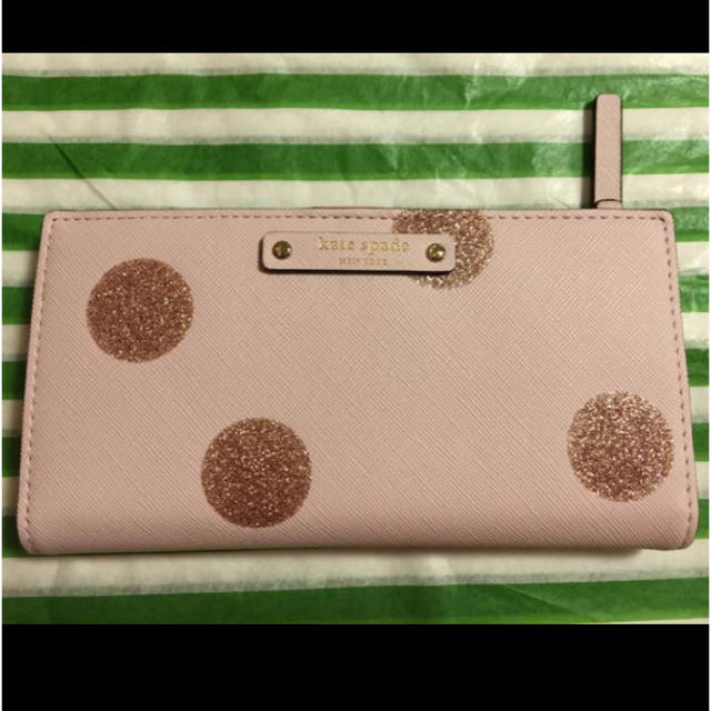 新品☆kate spade メタリックドット 長財布