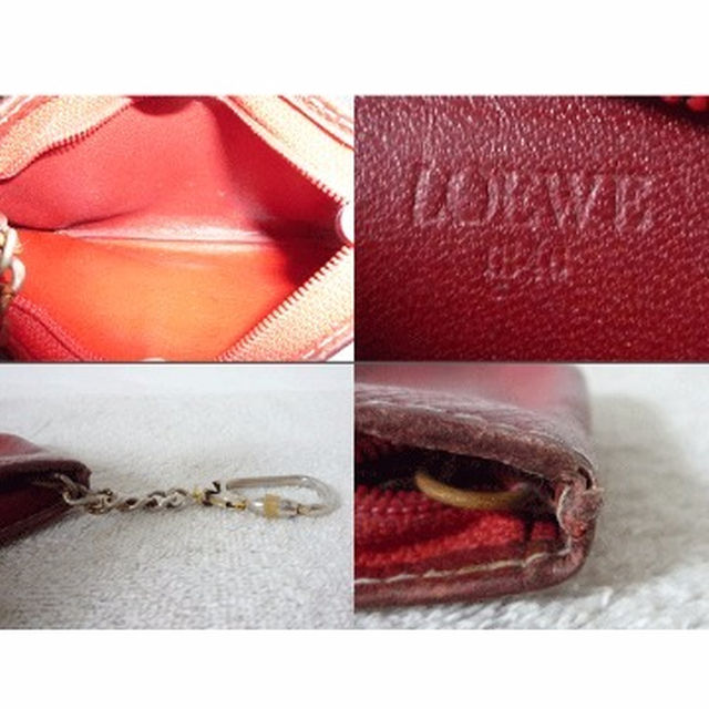 LOEWE(ロエベ)のロエベ　LOEWE　レザー　レッド　赤　小銭入れ　コインケース レディースのファッション小物(コインケース)の商品写真