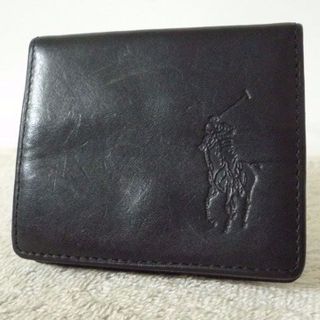 ポロラルフローレン(POLO RALPH LAUREN)の良品　ポロ・ラルフローレン　POLO　ブラック　黒　小銭入れ　コインケース(コインケース/小銭入れ)