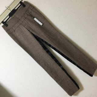 ダブルスタンダードクロージング(DOUBLE STANDARD CLOTHING)の◆新品◆ダブルスタンダード◆パンツ スキニー タイト ツイード サテン 38 M(スキニーパンツ)