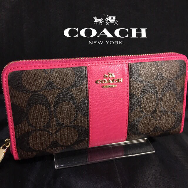 Coach 限定セール 新品コーチ長財布 Fローズピンク ダークブラウンの通販 By 無料ラッピング コーチならラクマ