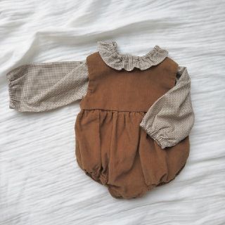 キャラメルベビー&チャイルド(Caramel baby&child )のsale!新品未使用♡キャメル　コーデュロイロンパース(ロンパース)