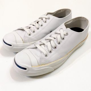 コンバース(CONVERSE)の美品25converse コンバース レザー ジャックパーセル白ホワイト939(スニーカー)