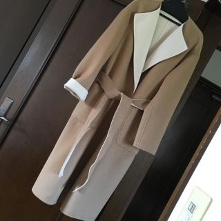 ユナイテッドアローズグリーンレーベルリラクシング(UNITED ARROWS green label relaxing)のノーカラー ガウン リバーコート(ロングコート)