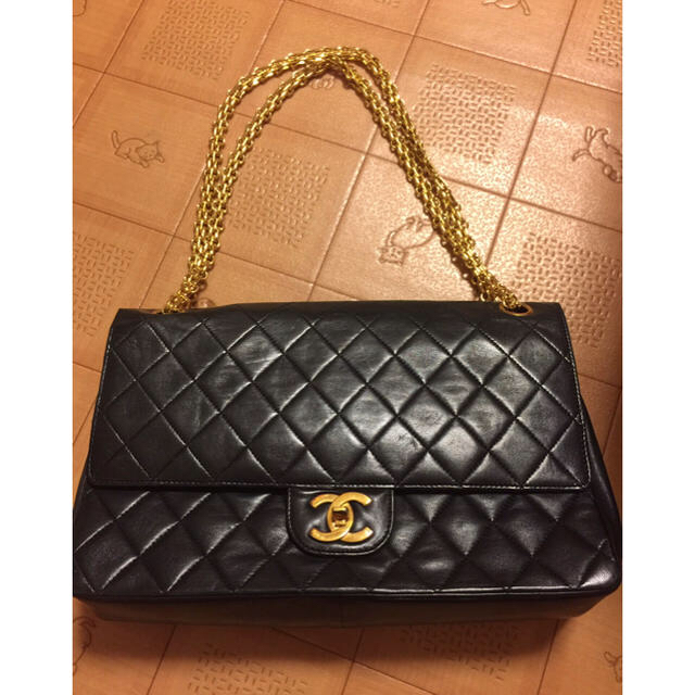 CHANEL マトラッセWフラップチェーンショルダーバッグ