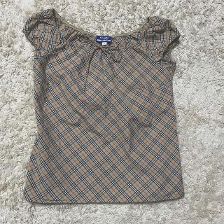 バーバリーブルーレーベル(BURBERRY BLUE LABEL)のBurberry チェックブラウスシャツ(シャツ/ブラウス(半袖/袖なし))