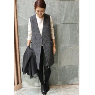 イエナ(IENA)のオレンジさま専用です♡IENAモノトーンTweed ロングジレ◆(ベスト/ジレ)